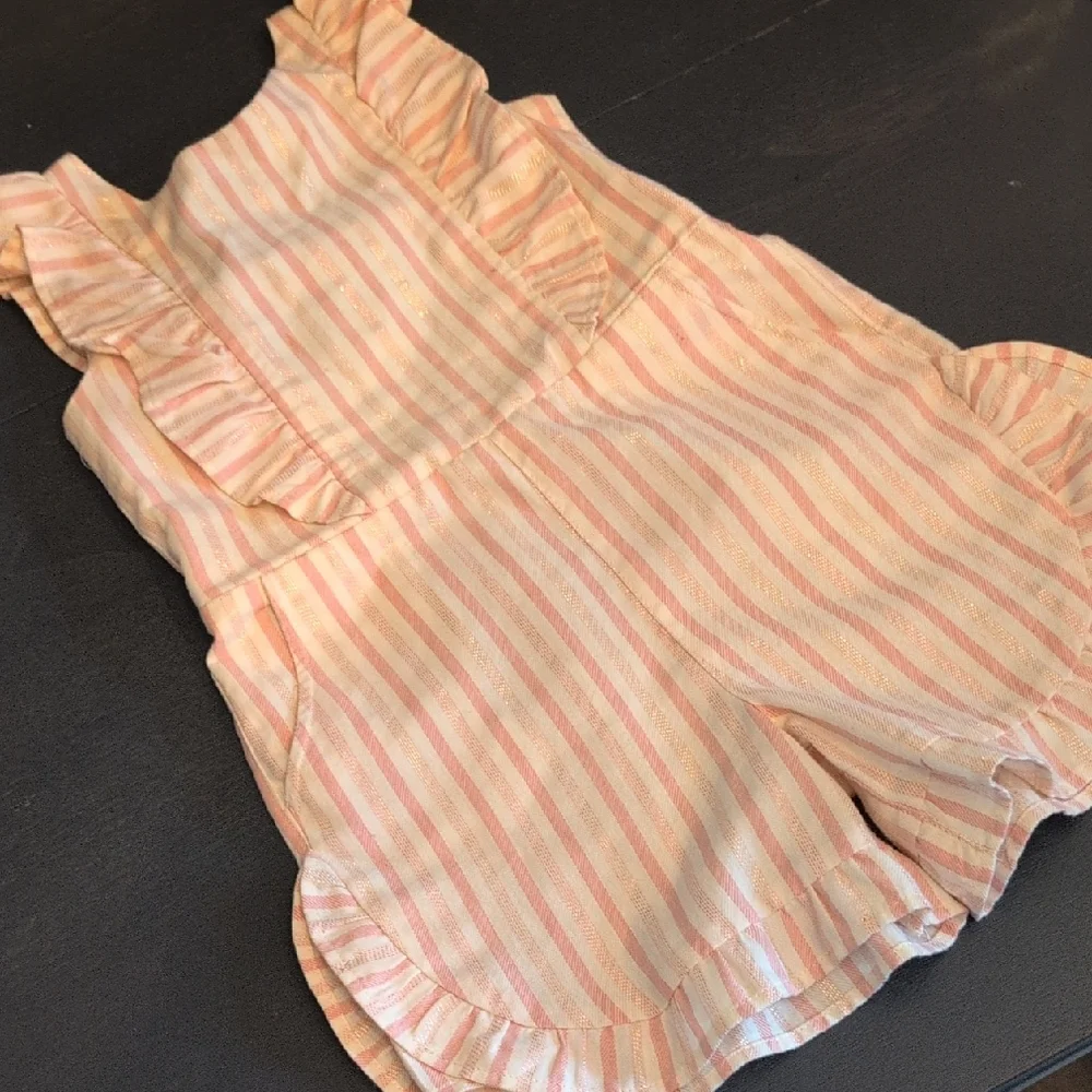 OshKosh B'gosh Pastel Striped Ruffle Romper